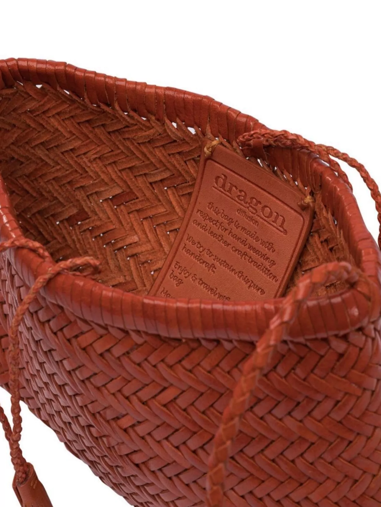Dragon Diffusion Braided Handle Tassel Woven Cross-Body Bag