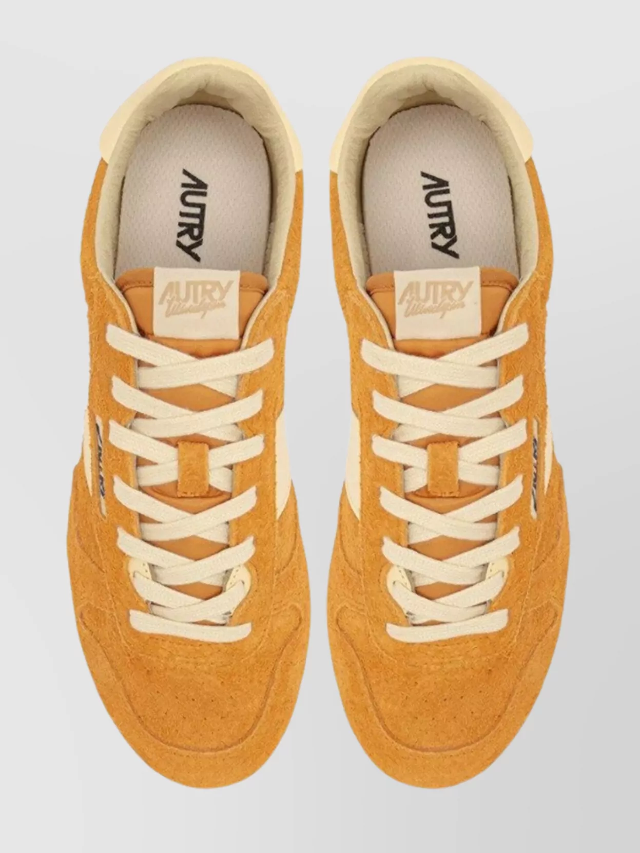 Autry 'windspin Low' Yellow Sneaker With Logo On The Side And On The Heel