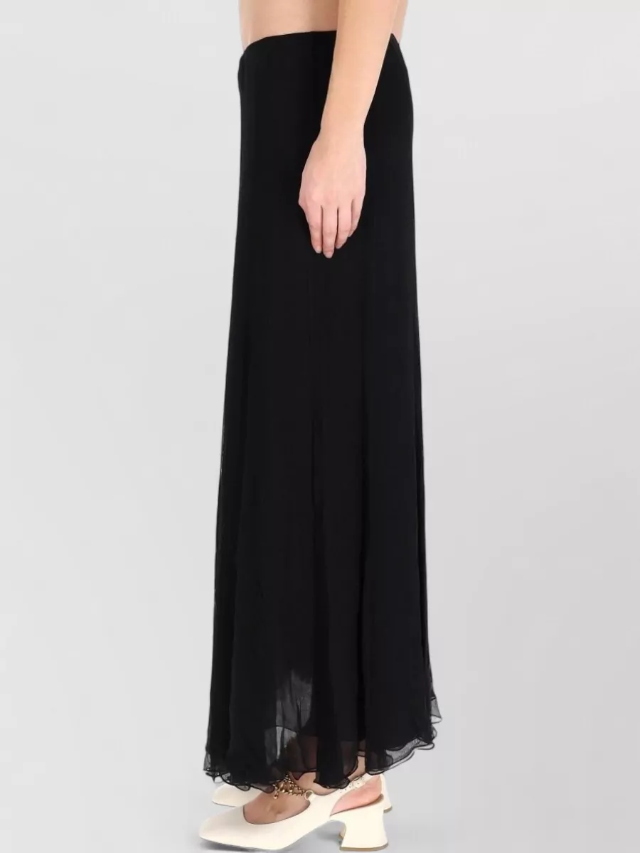 Chloé Silk Muslin Maxi Skirt Wide Silhouette