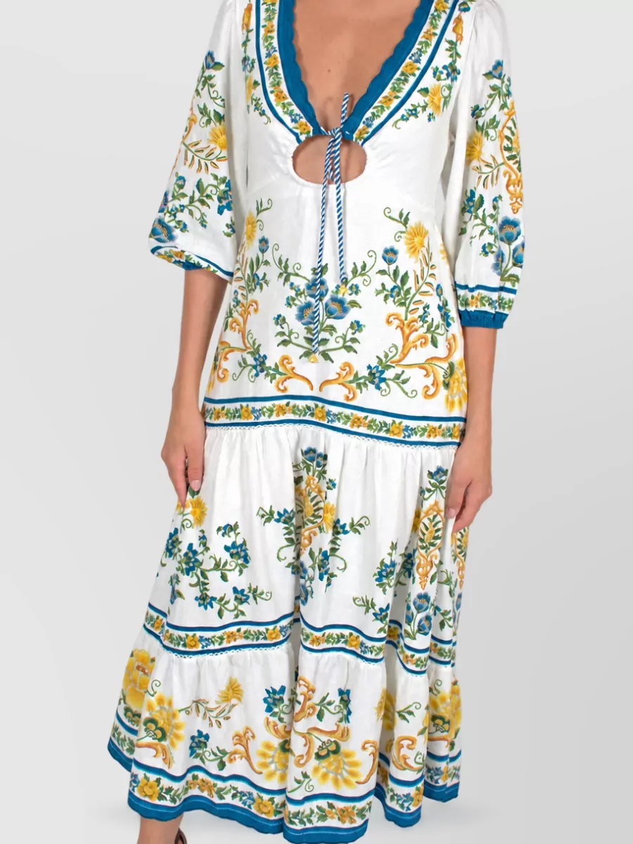 Farm Rio linen blend beach dress