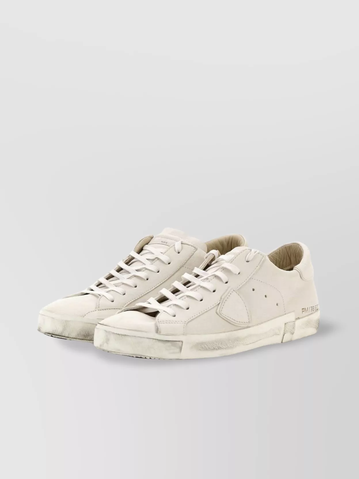 Philippe Model Vintage Effect Leather Sneakers