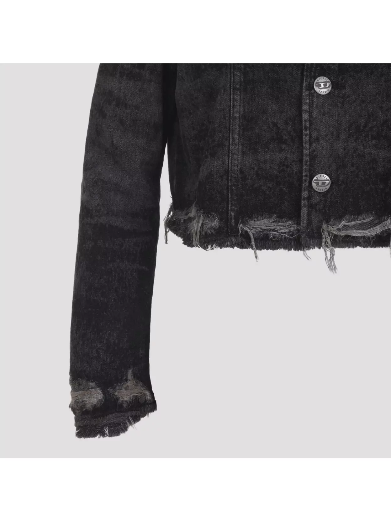 Diesel De-graffy Cropped Denim Jacket