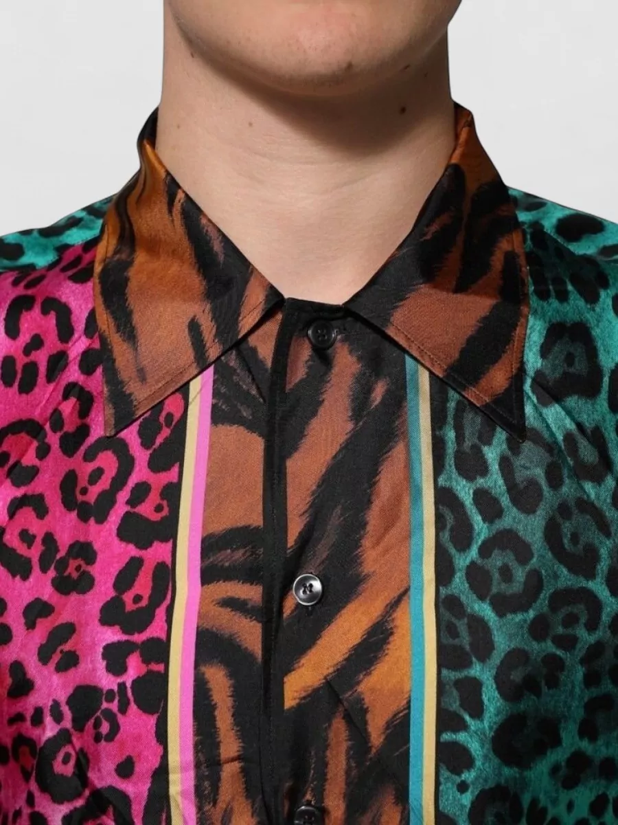 Dolce&Gabbana Silk Printed Hawaiian Shirt