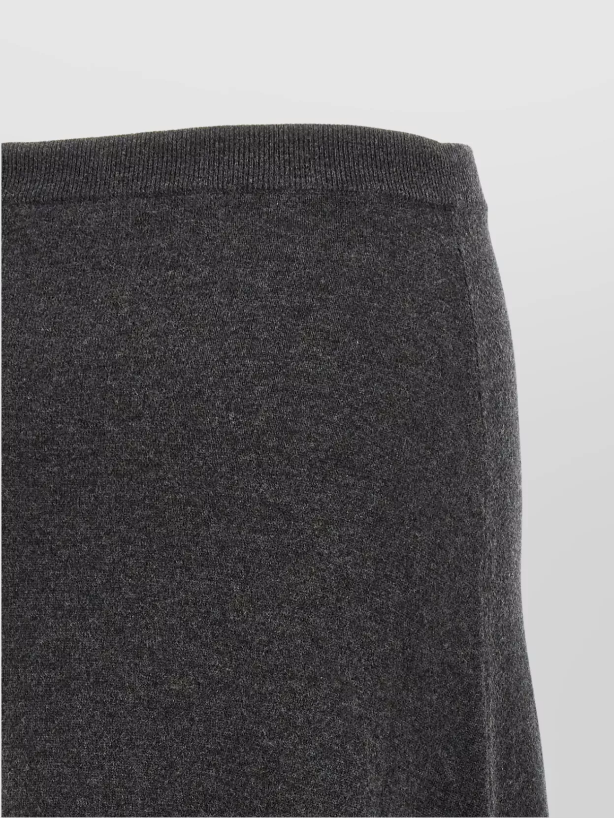 Balenciaga Long Wool Skirt Featuring Elastic Waistband In Gray