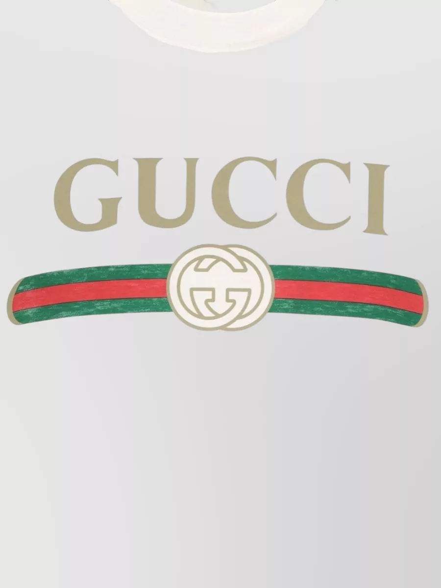 Gucci Silk Cotton Logo-Print Short-Sleeve T-Shirt