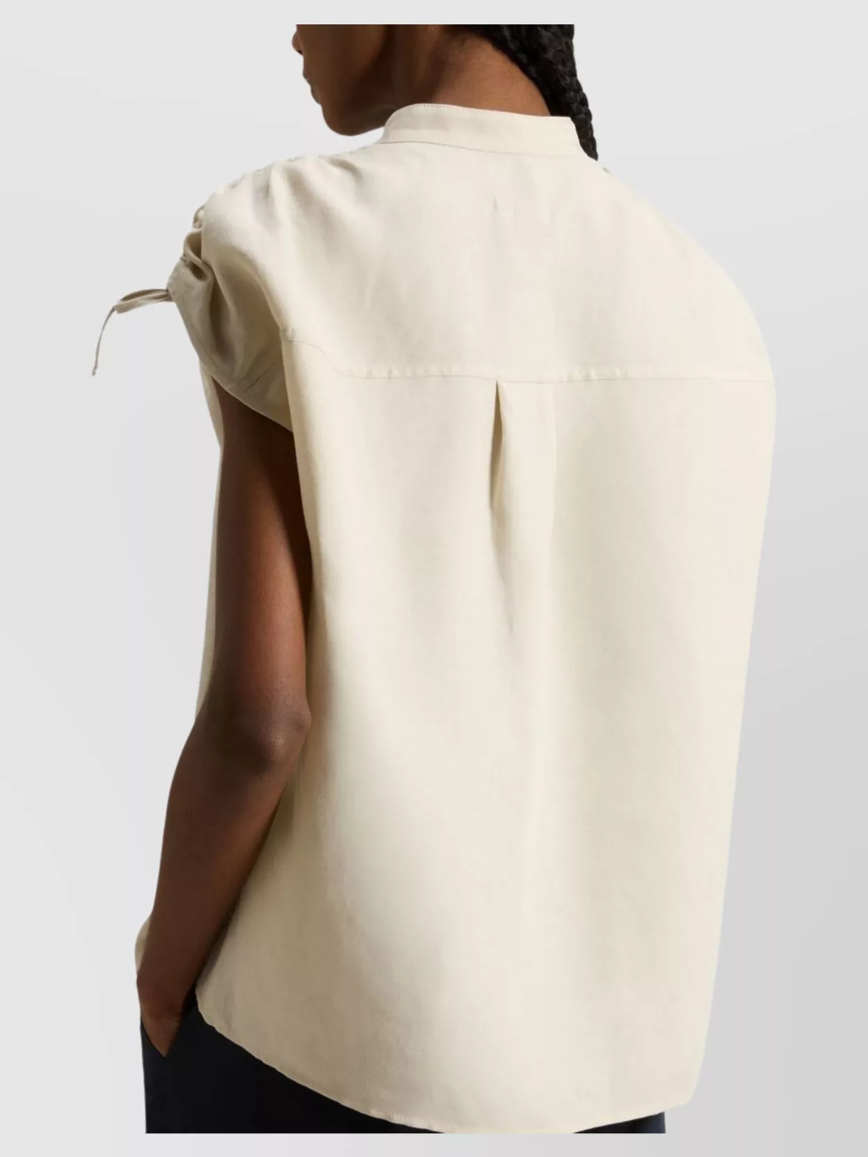 Woolrich Casual Sleeveless Mandarin Collar Top