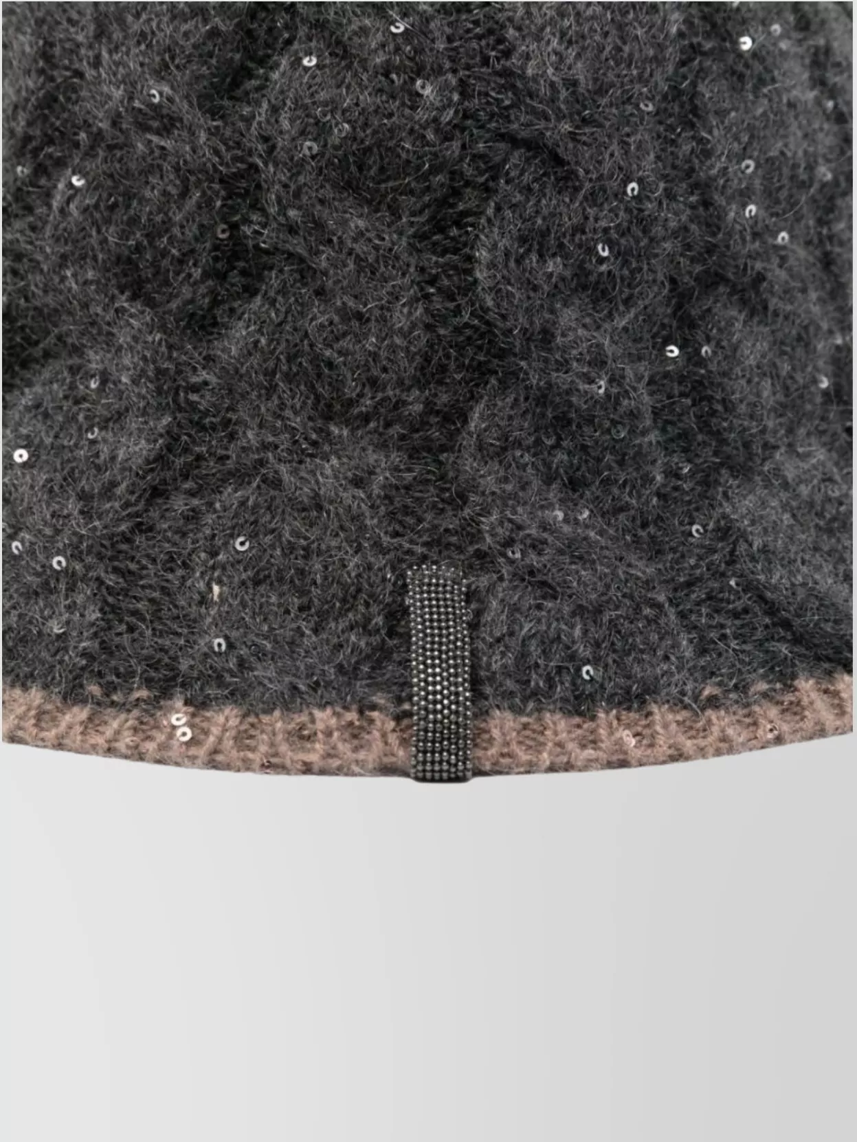 Brunello Cucinelli Textured Knit Cloche Featuring Sequin Trim