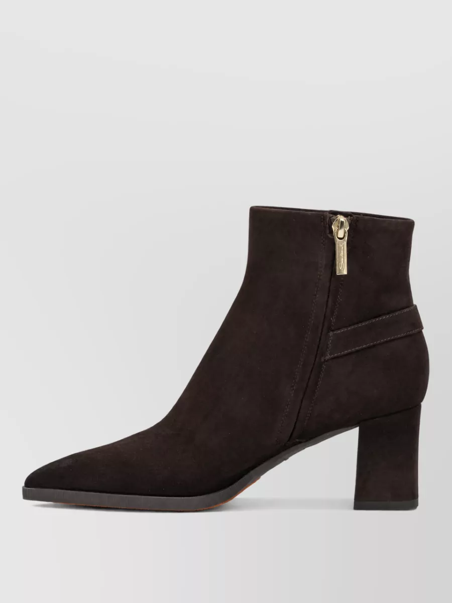 Santoni Suede Elly 65 Ankle Boots