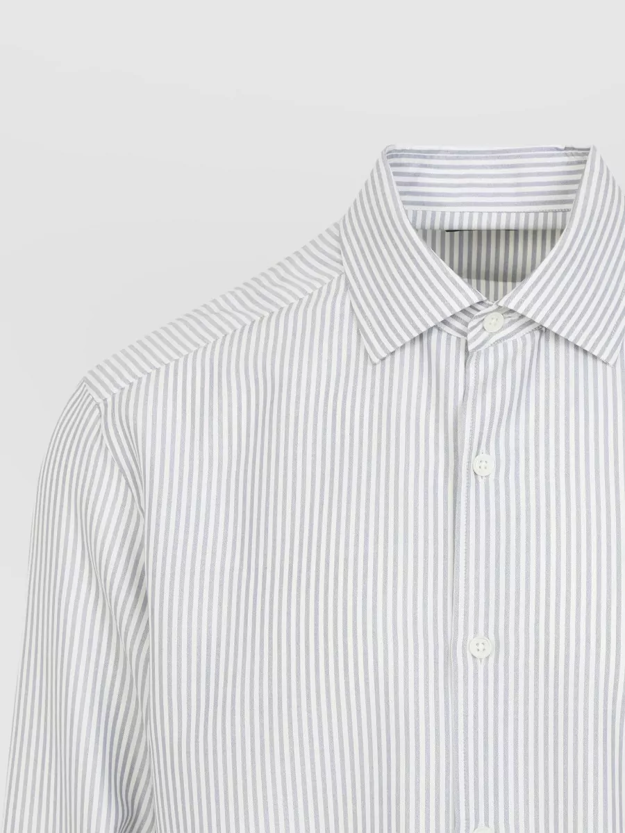Zegna Striped Silk Shirt