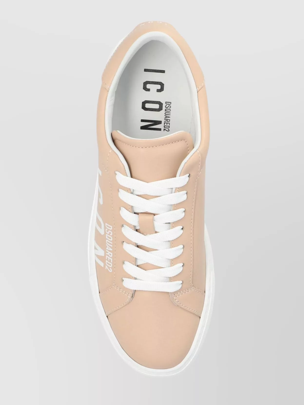 Dsquared2 Low-top Round Toe Rubber Sole Sneakers In Neutral