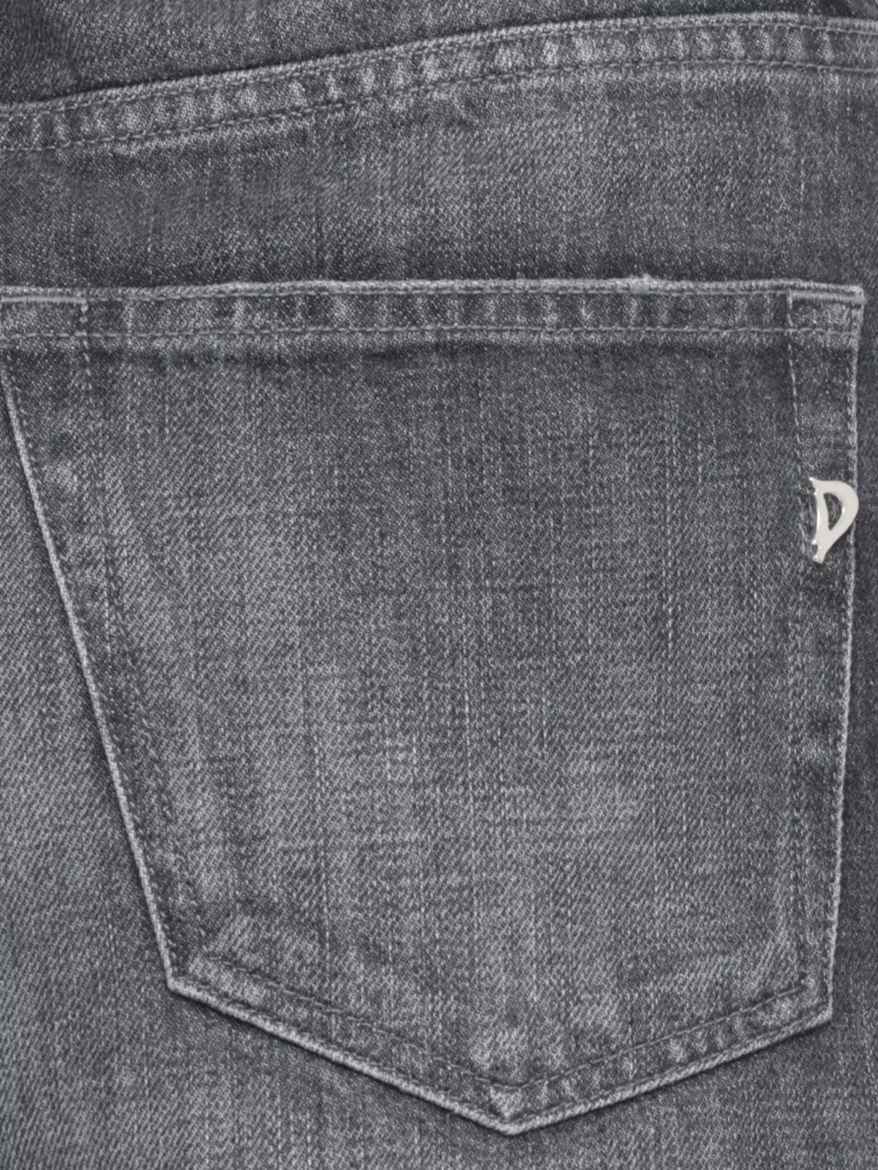 Dondup High Waist Straight Leg Cotton Trousers