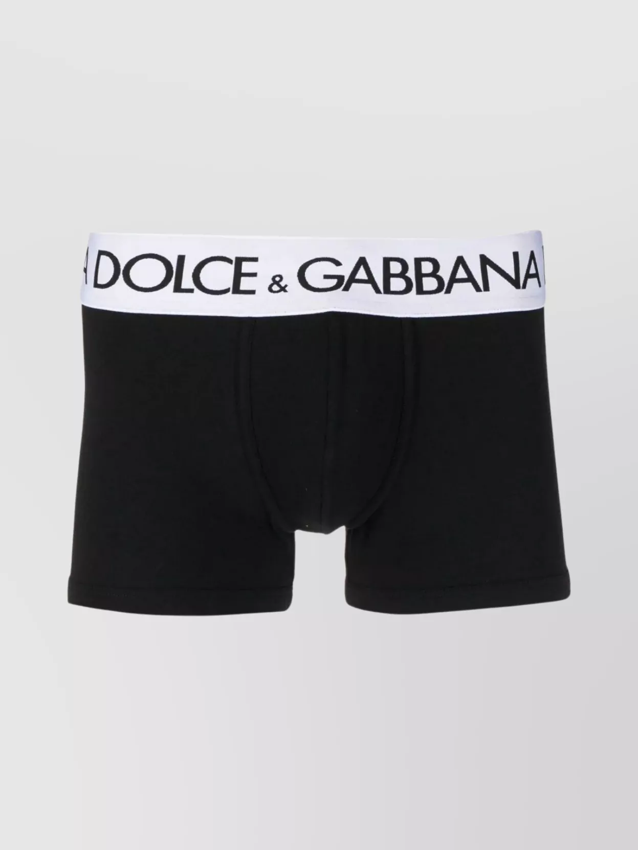 Shop Dolce & Gabbana Logo-printed Stretch Fit Boxers With Soft Waistband In Black