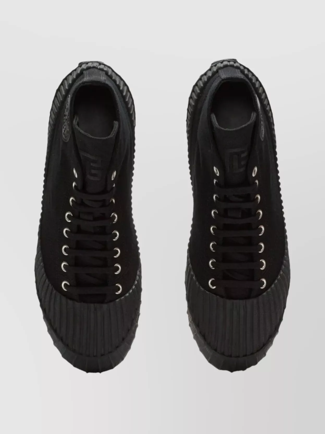 Balmain Low-Top Canvas Sneakers Rubber Sole