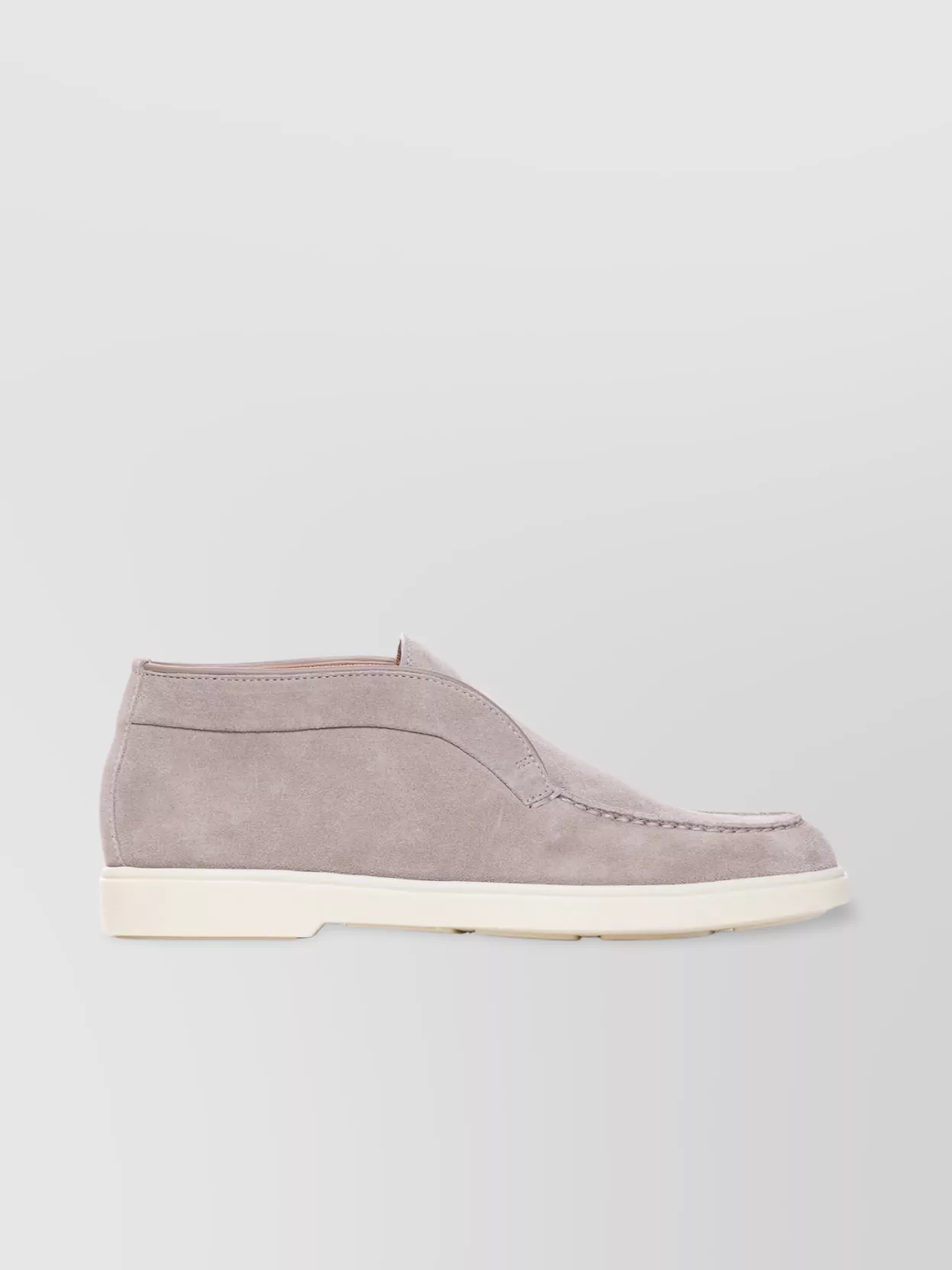 Santoni Suede Desert Ankle Boots With Rubber Sole
