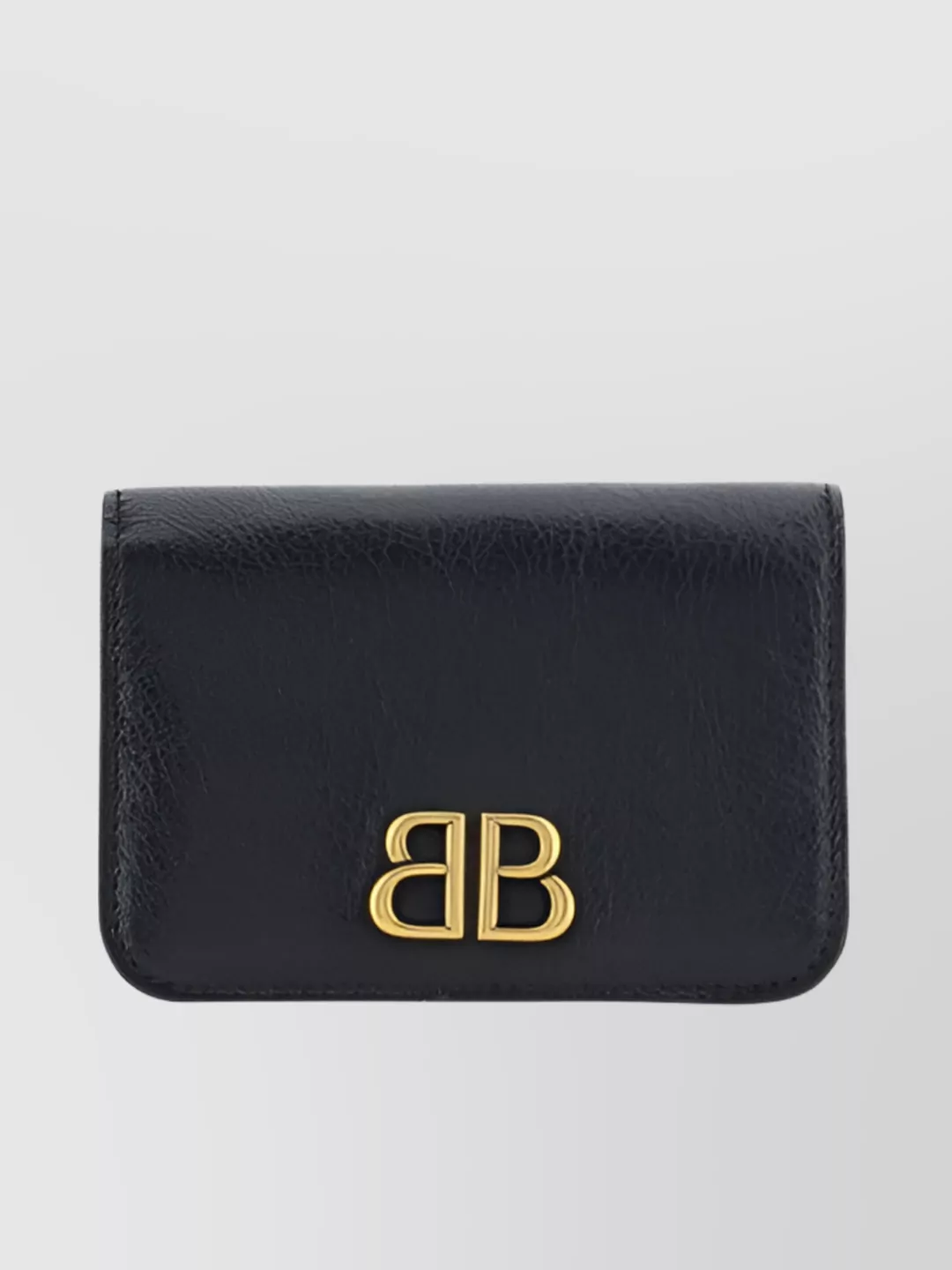 Shop Balenciaga Leather Fold-over Monochrome Purse