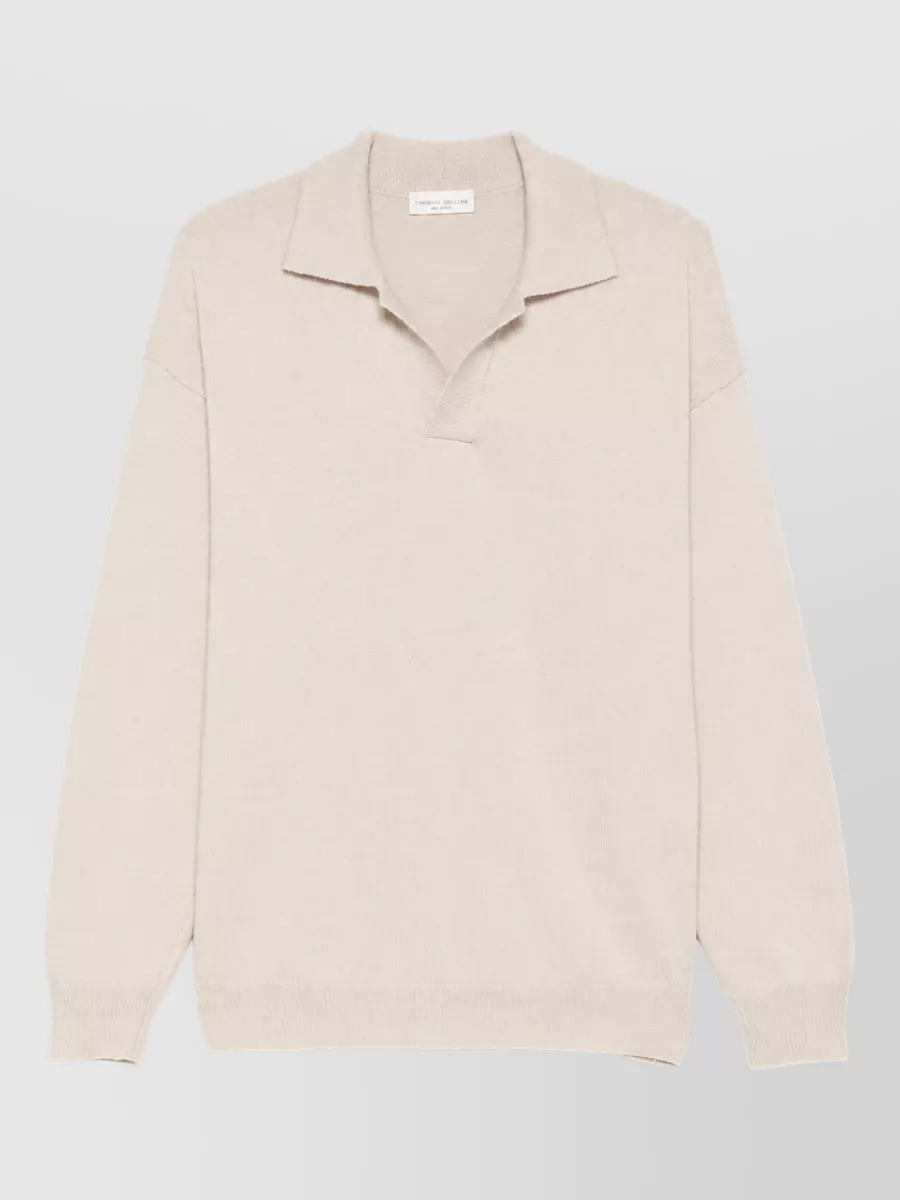 Roberto Collina ribbed v-neck long-sleeve jumper