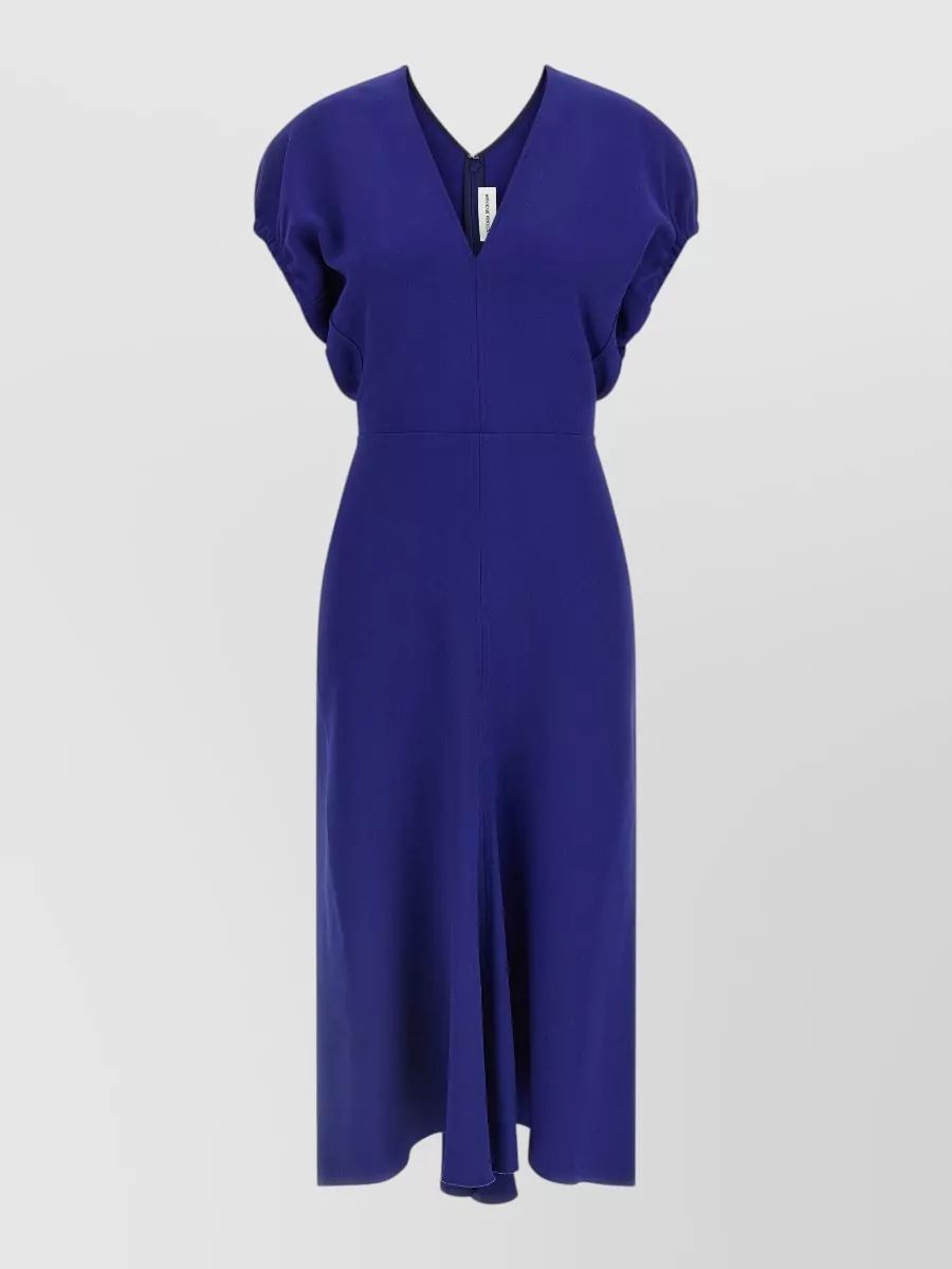 Victoria Beckham asymmetric v-neck midi dress