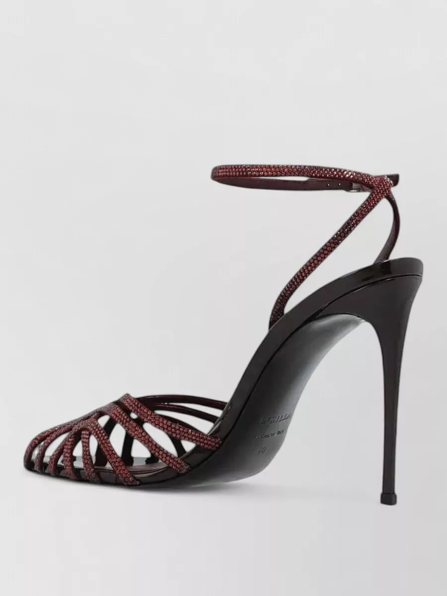 Le Silla Leather Crystal-Embellished Sandals