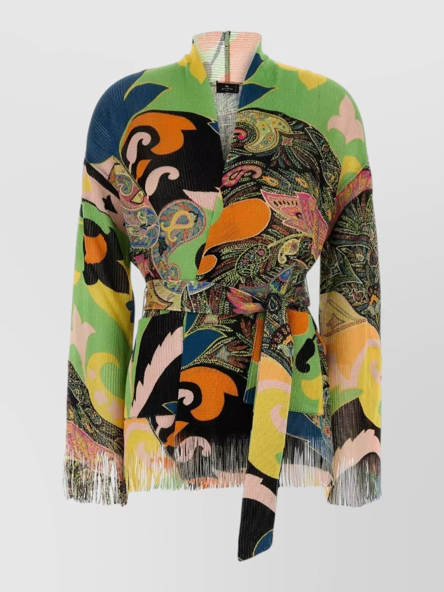 Etro Printed Viscose Fitted Jacket