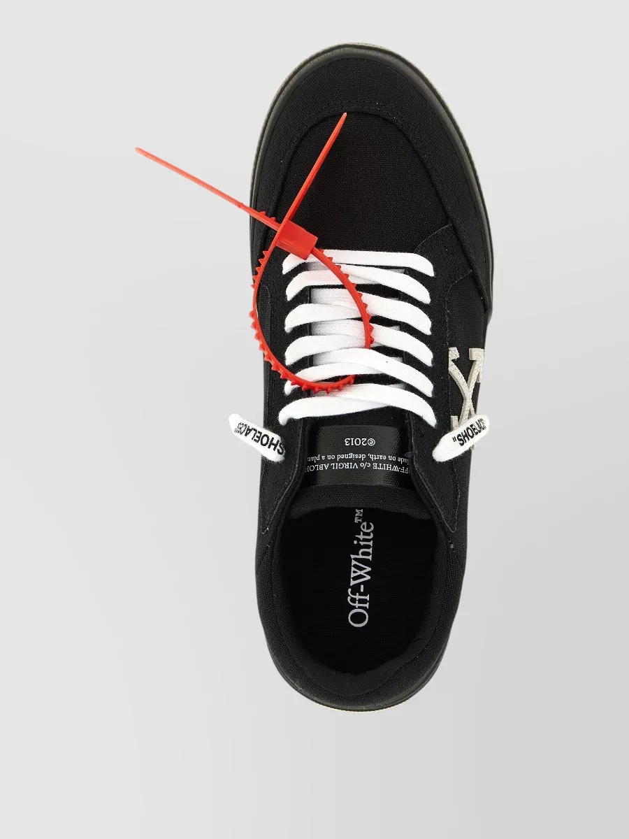Off-White Canvas Low-Top Sneakers
