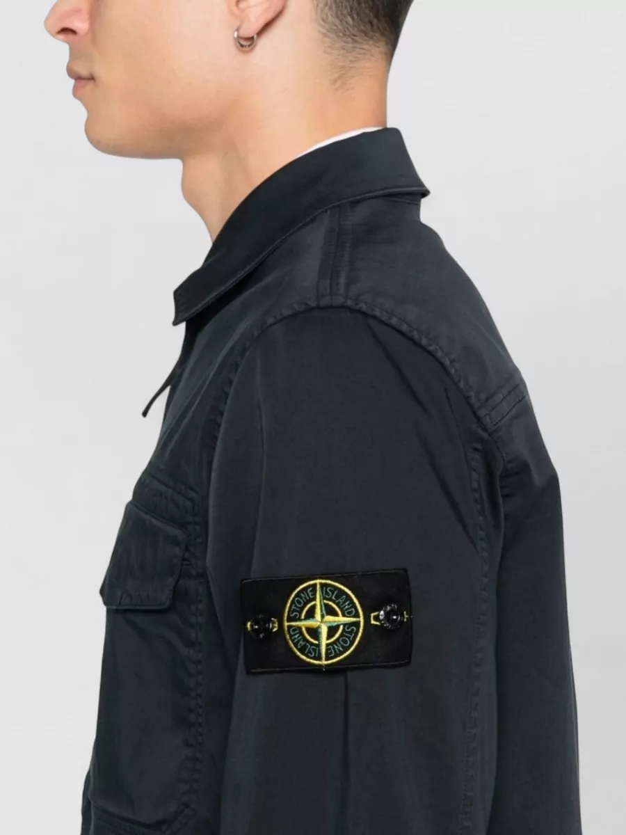 Stone Island Long Sleeve Shirt Buttoned Cuffs Chest Pocket