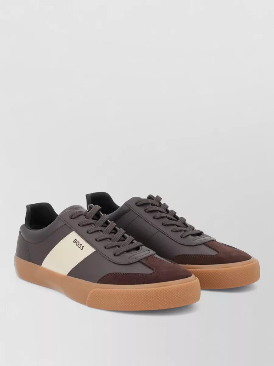 Boss Leather Low-Top Sneakers