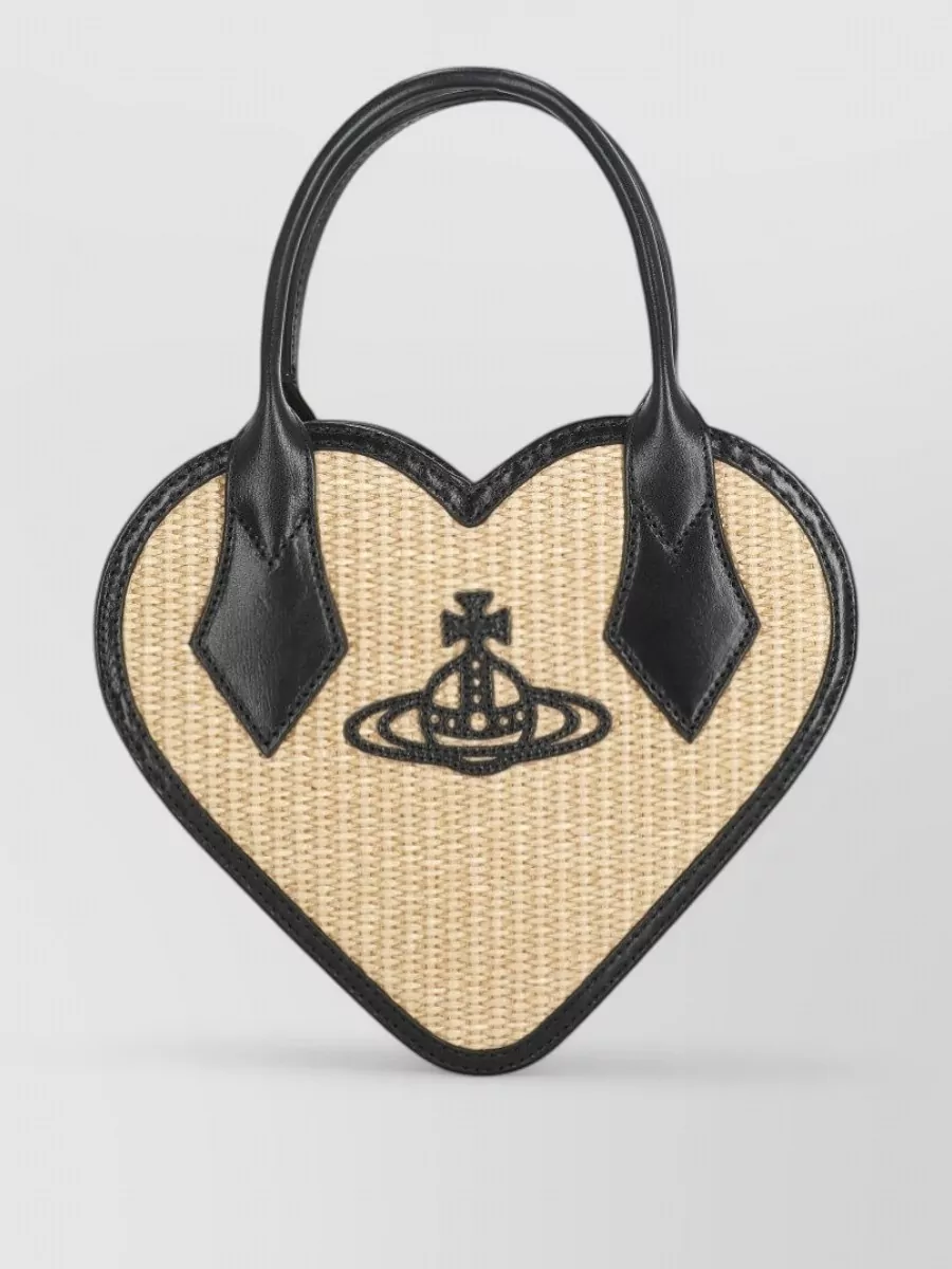 Vivienne Westwood mini cotton blend raffia hand bag