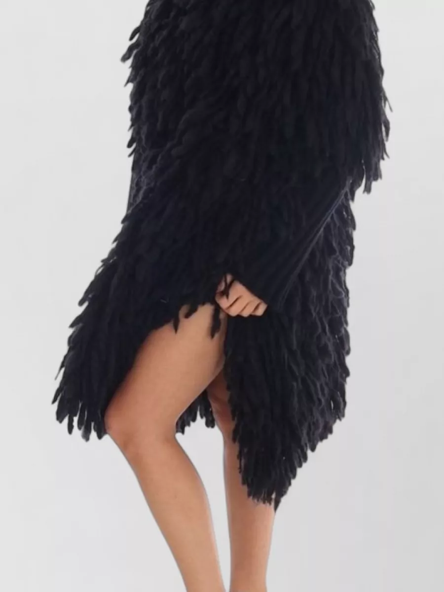 Dolce&Gabbana Cashmere Oversized Textured-Knit High-Neck Sweater