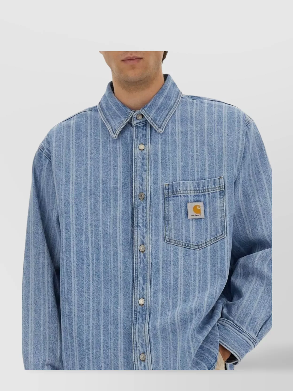 Carhartt Wip Striped Pattern Long Sleeves Chest Pocket