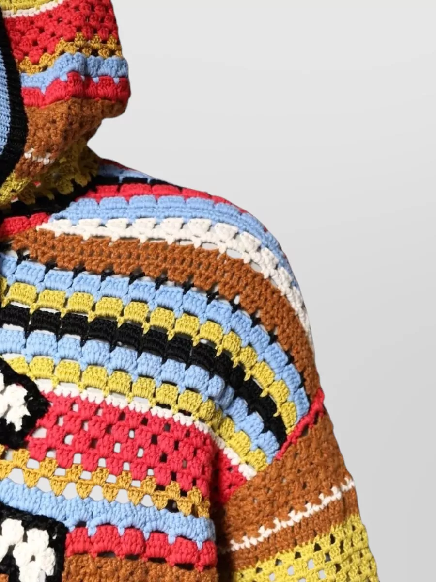 Dolce&Gabbana Cashmere Crochet-Knit Hooded Sweater