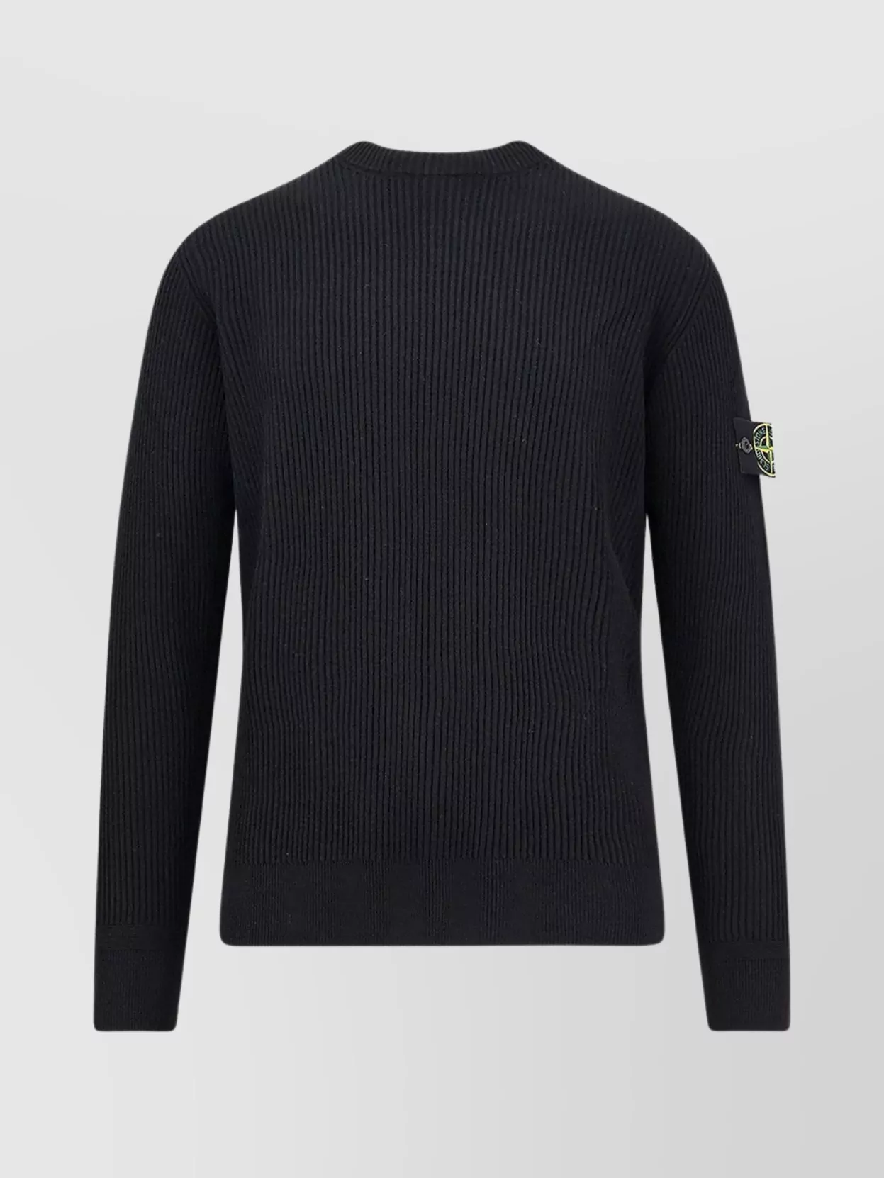 Stone Island Ribbed crew-neck cotton sweatshirt with elbow