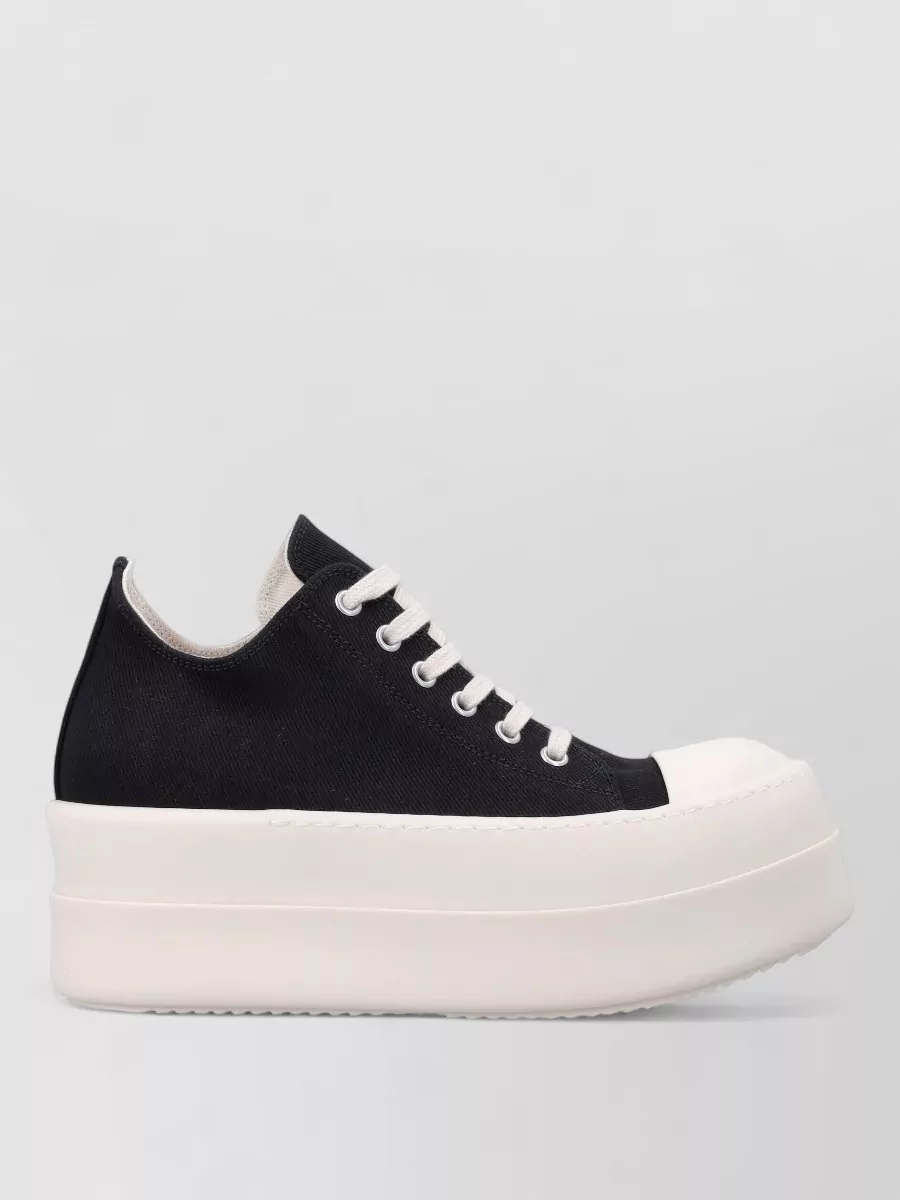 Rick Owens Drkshdw Cotton Canvas Lace-Up Sneakers