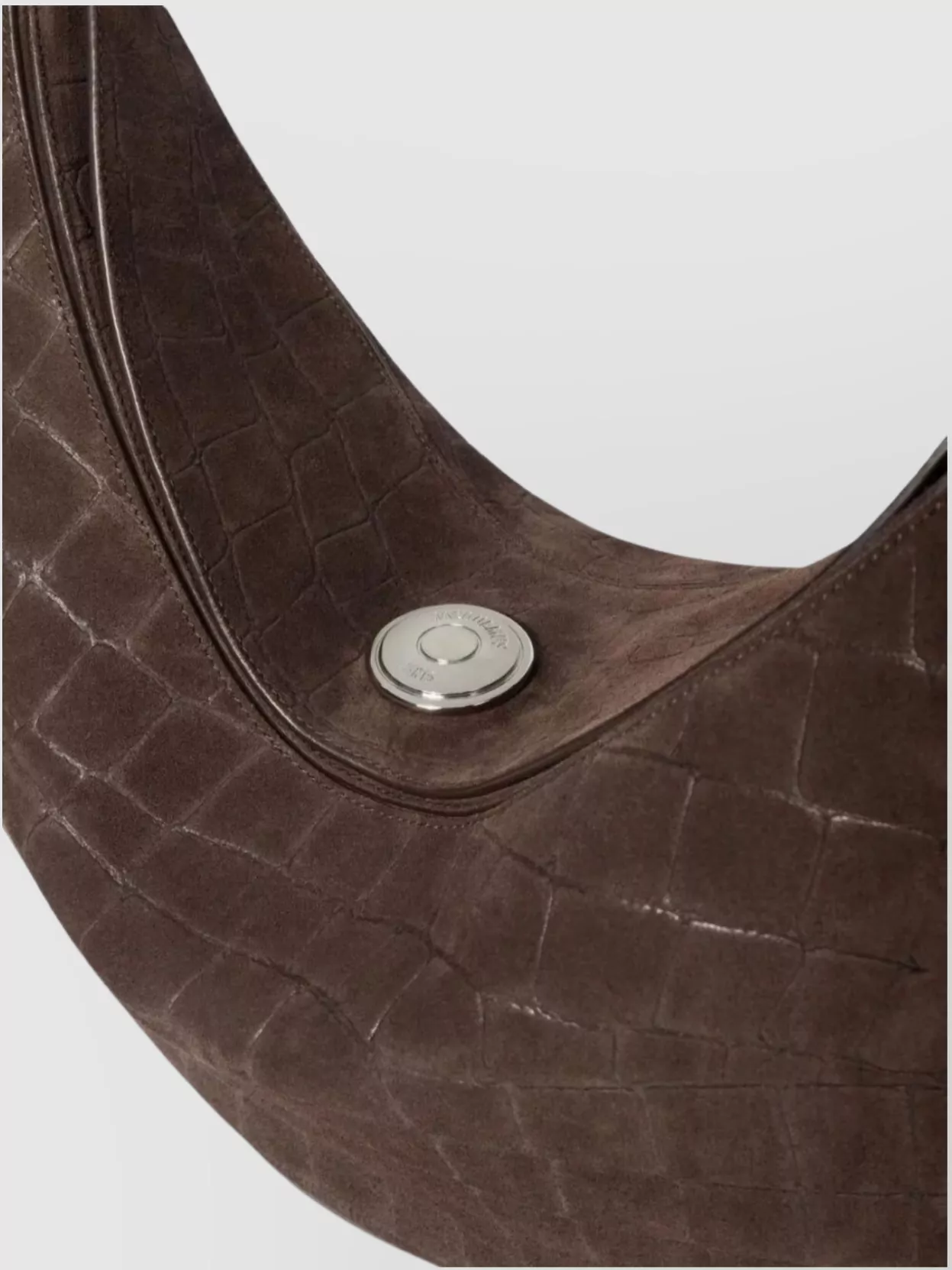 Jacquemus Round Shoulder Bag In Crocodile Effect