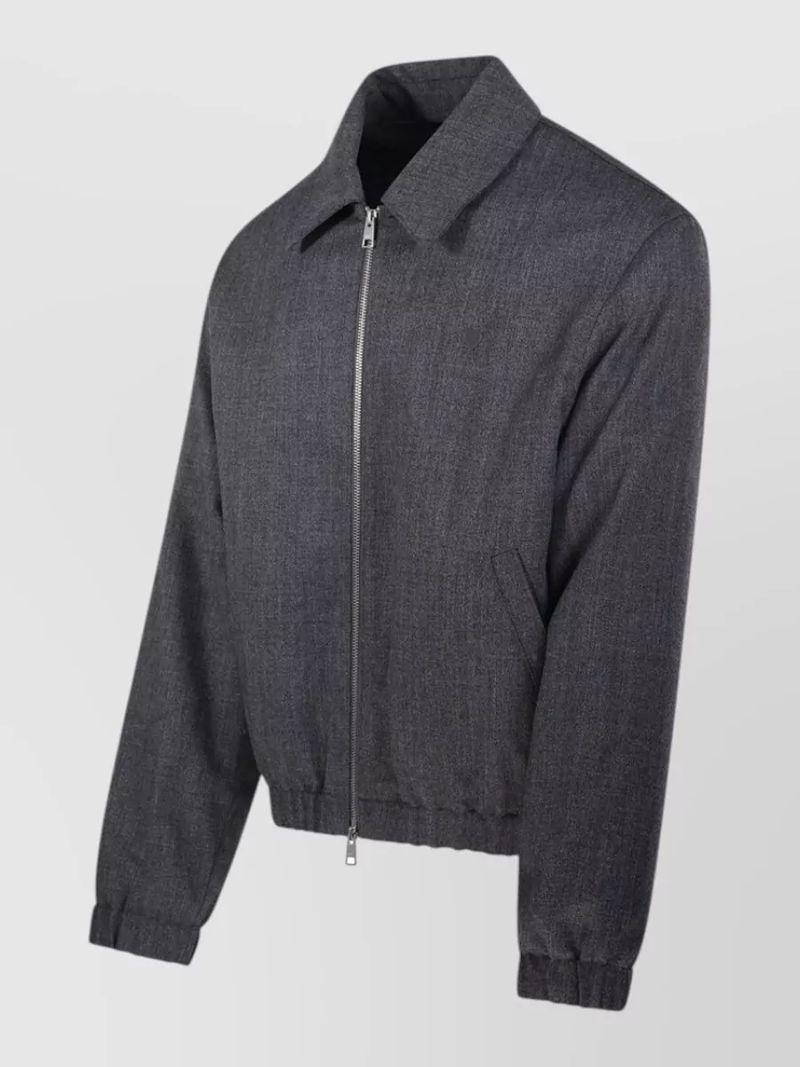 Ami Paris Wool Padded Single Breasted Coat