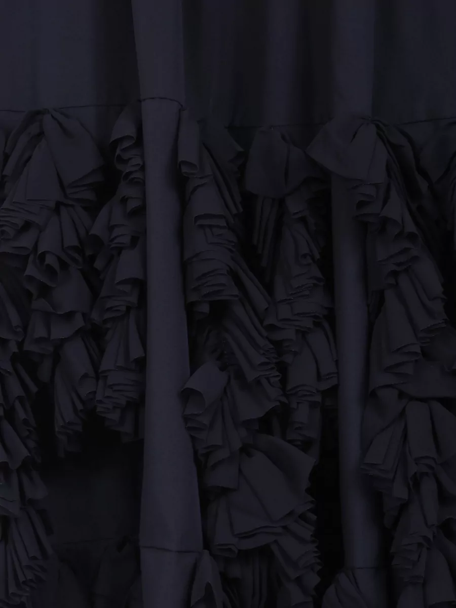 Comme Des Garçons Polyester Thick Midi Skirt