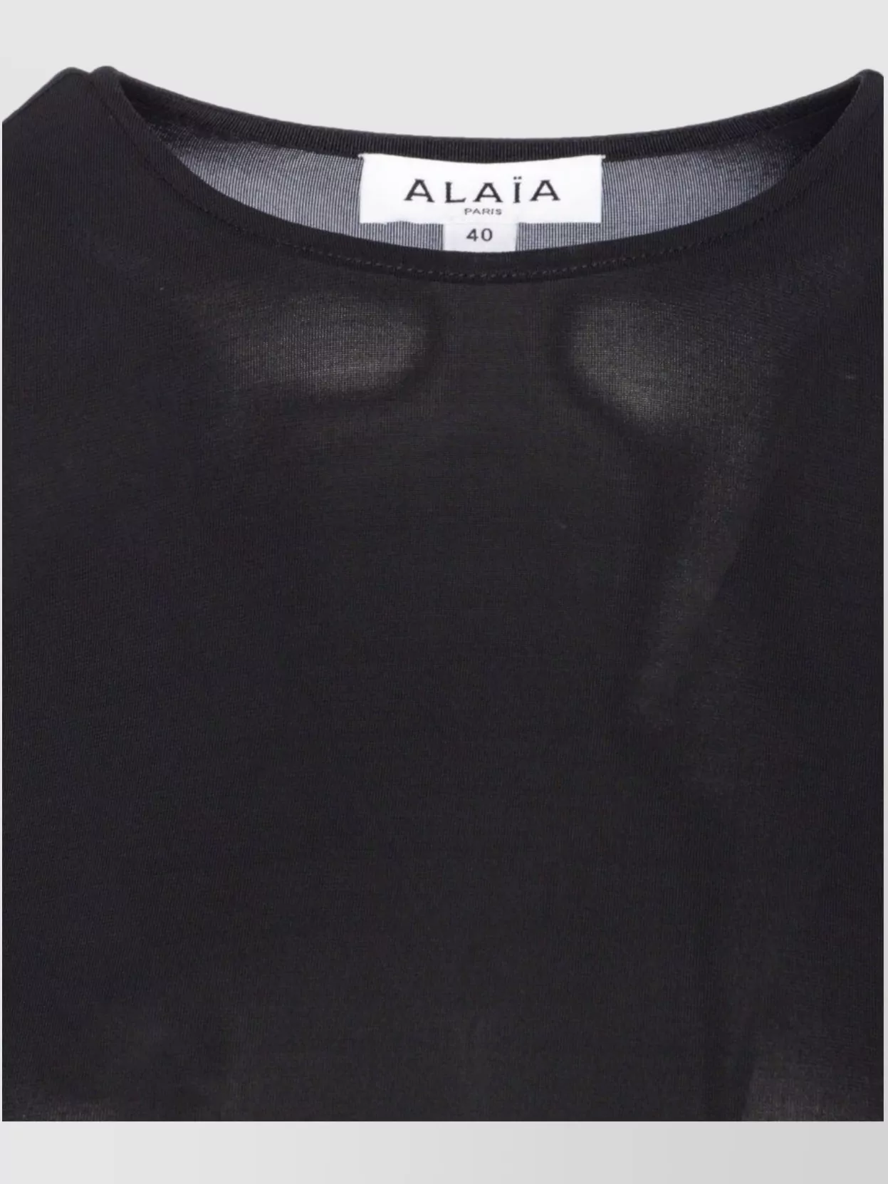 Alaïa Crewneck Pleated Ruched Ruffled Sheer Short Tight