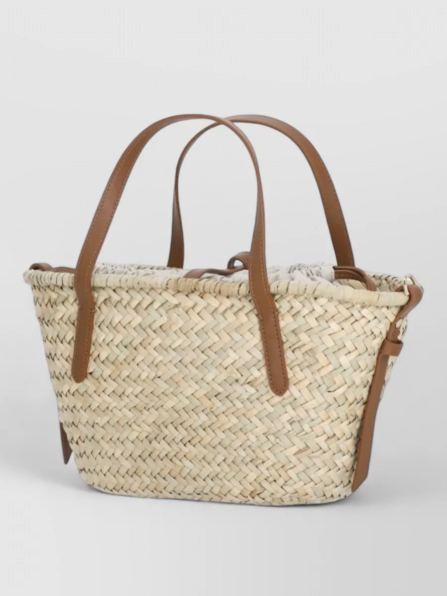 Coccinelle Leather Trim Beach Bag