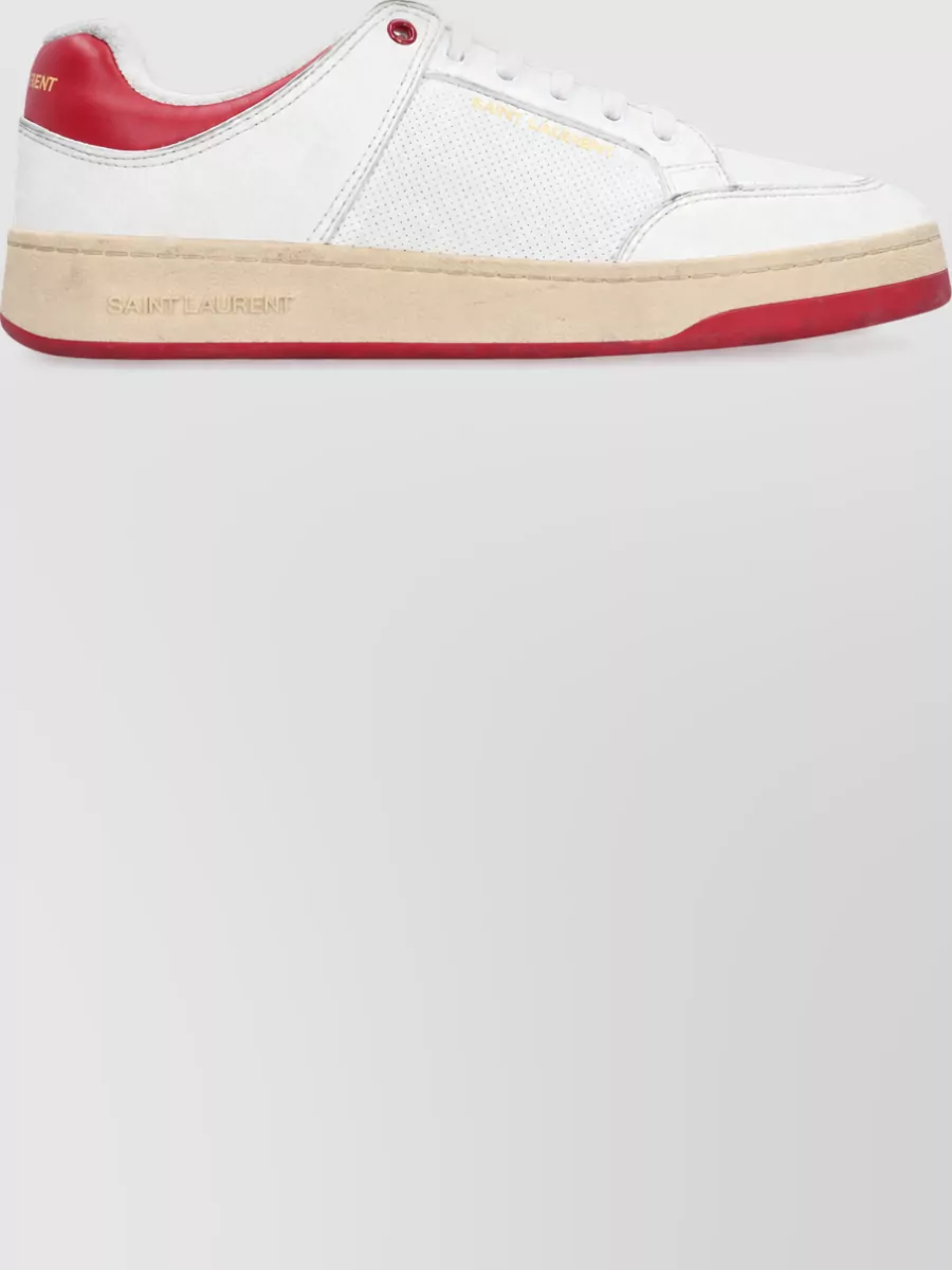 Saint Laurent Leather Low-Top Sneakers