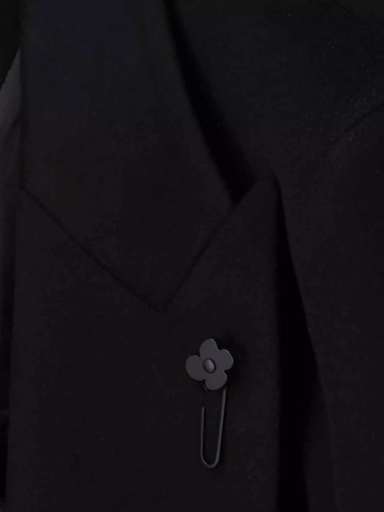 Lardini Double-Breasted Long Jacket Notch Lapel