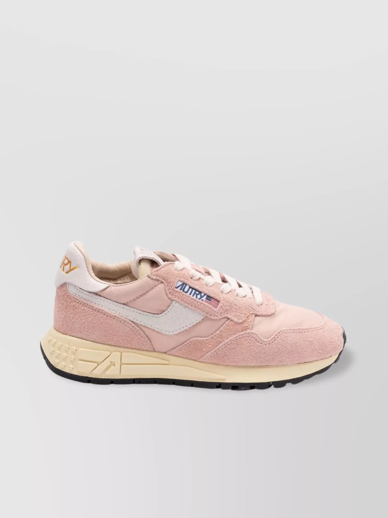 Autry Round Toe Suede Panels Rubber Sole Sneakers