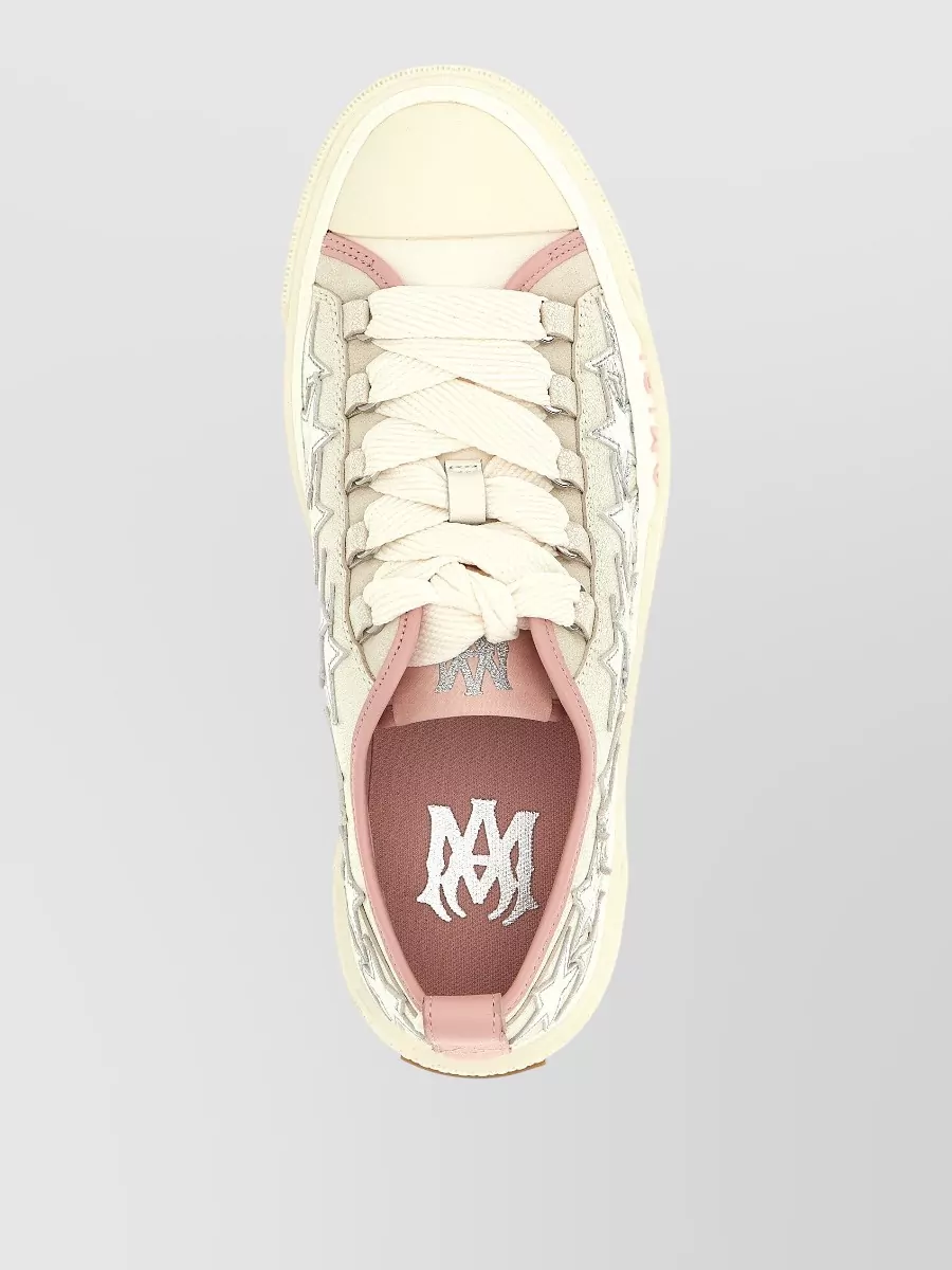 Amiri Court Low Sneakers Star Accents Pull Tab