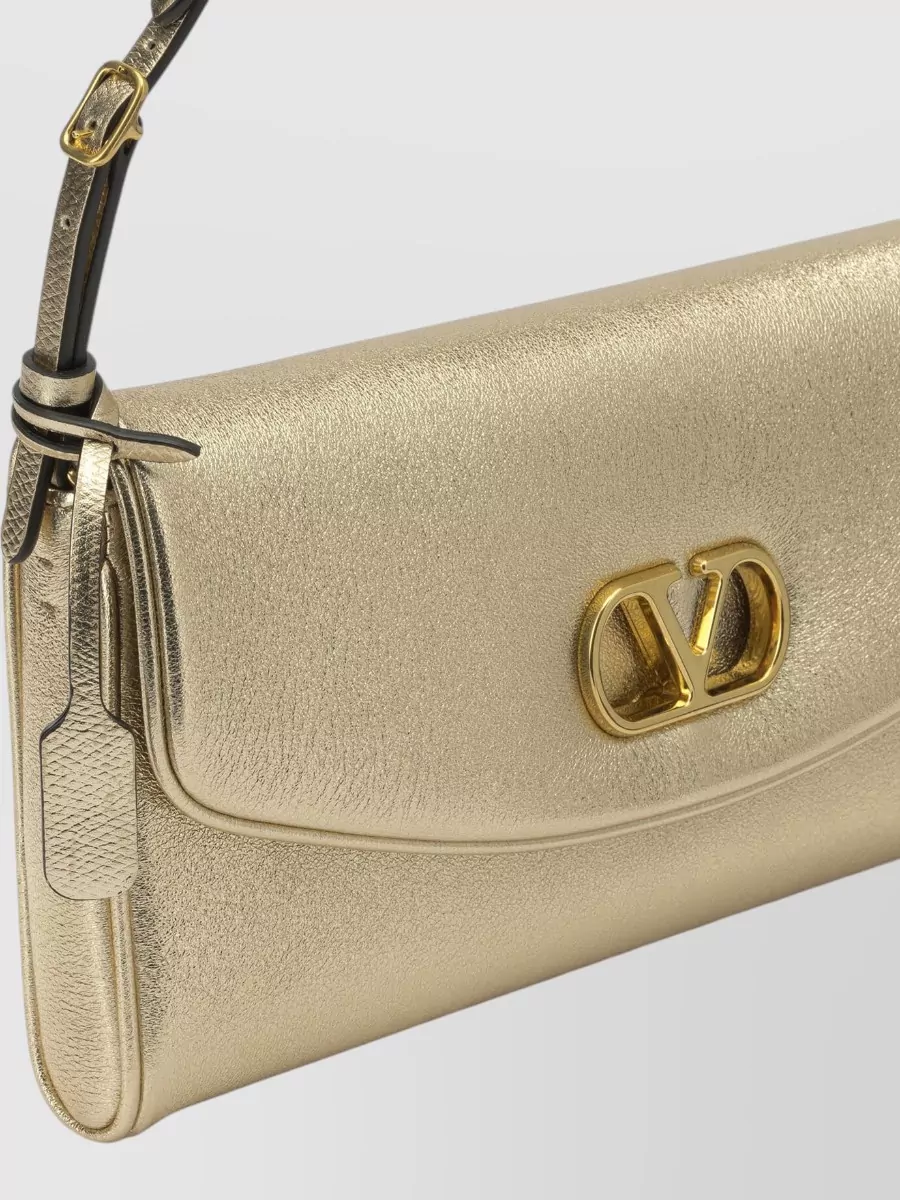 Valentino Garavani De Vain Small Leather Clutch Bag