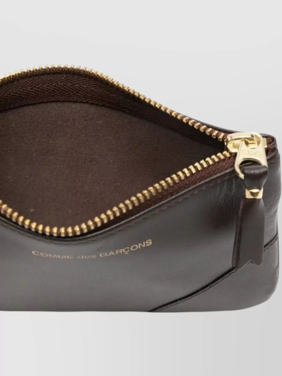 Comme Des Garçons Leather Line Zip Wallet Logo Detail
