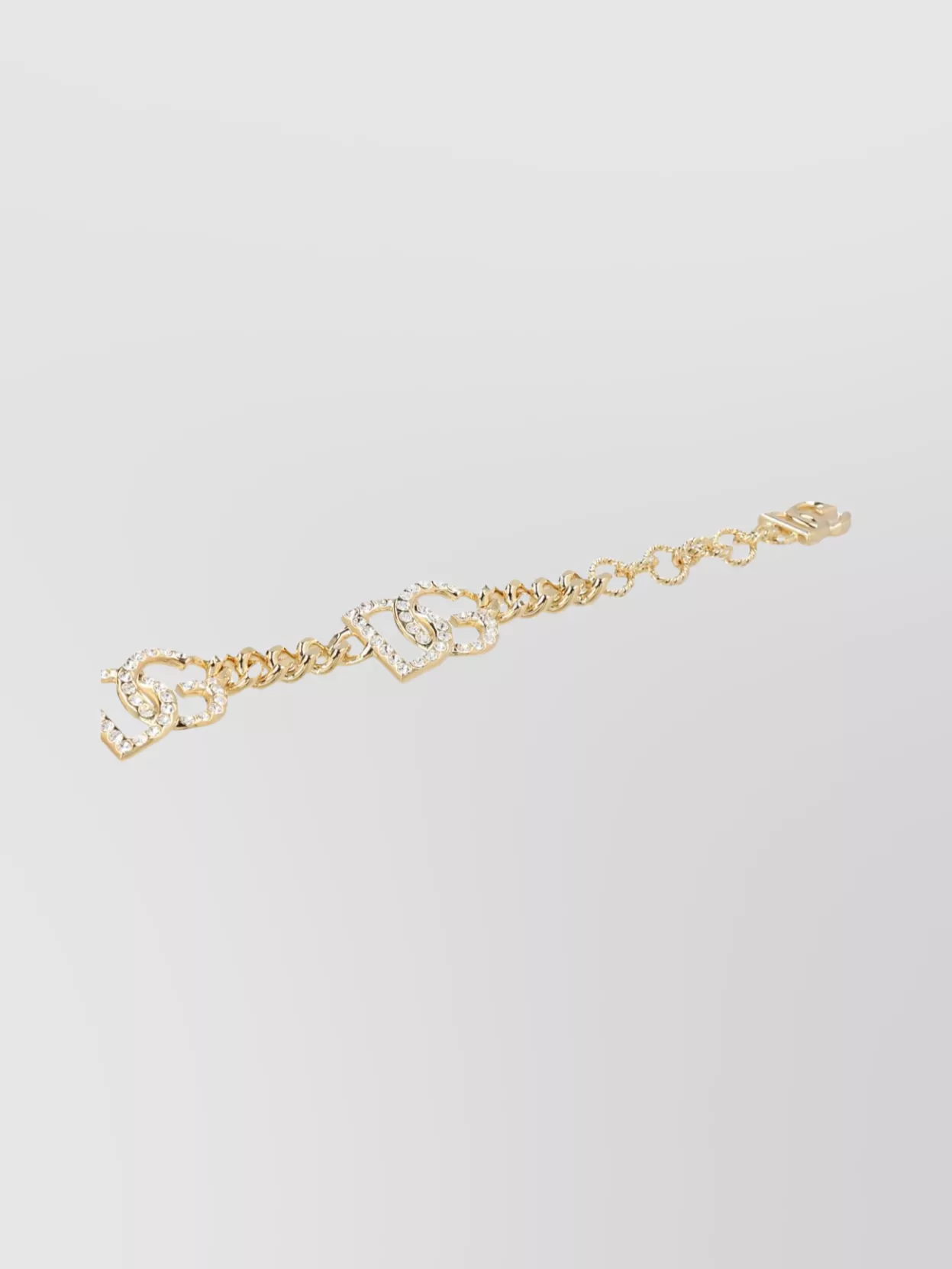 Dolce&Gabbana Logo Crystal Chain Bracelet