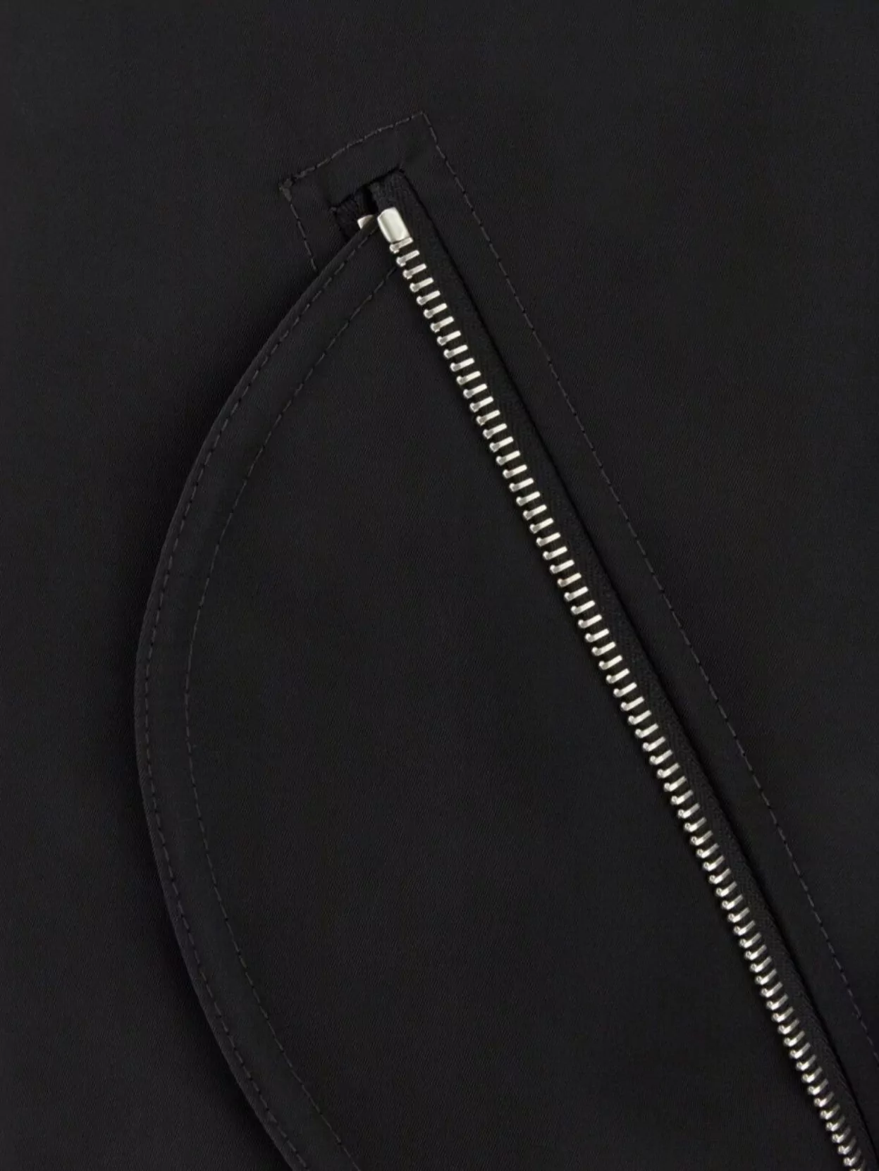 Off-White Padded Bomber Jacket With Ribbed Cuffs