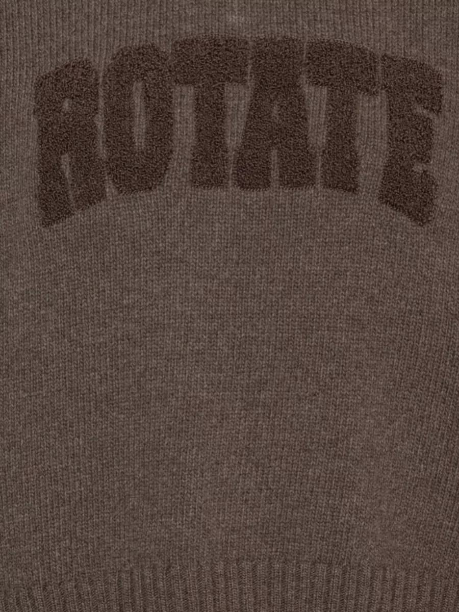 Rotate Wool Ribbed Crewneck Sweater
