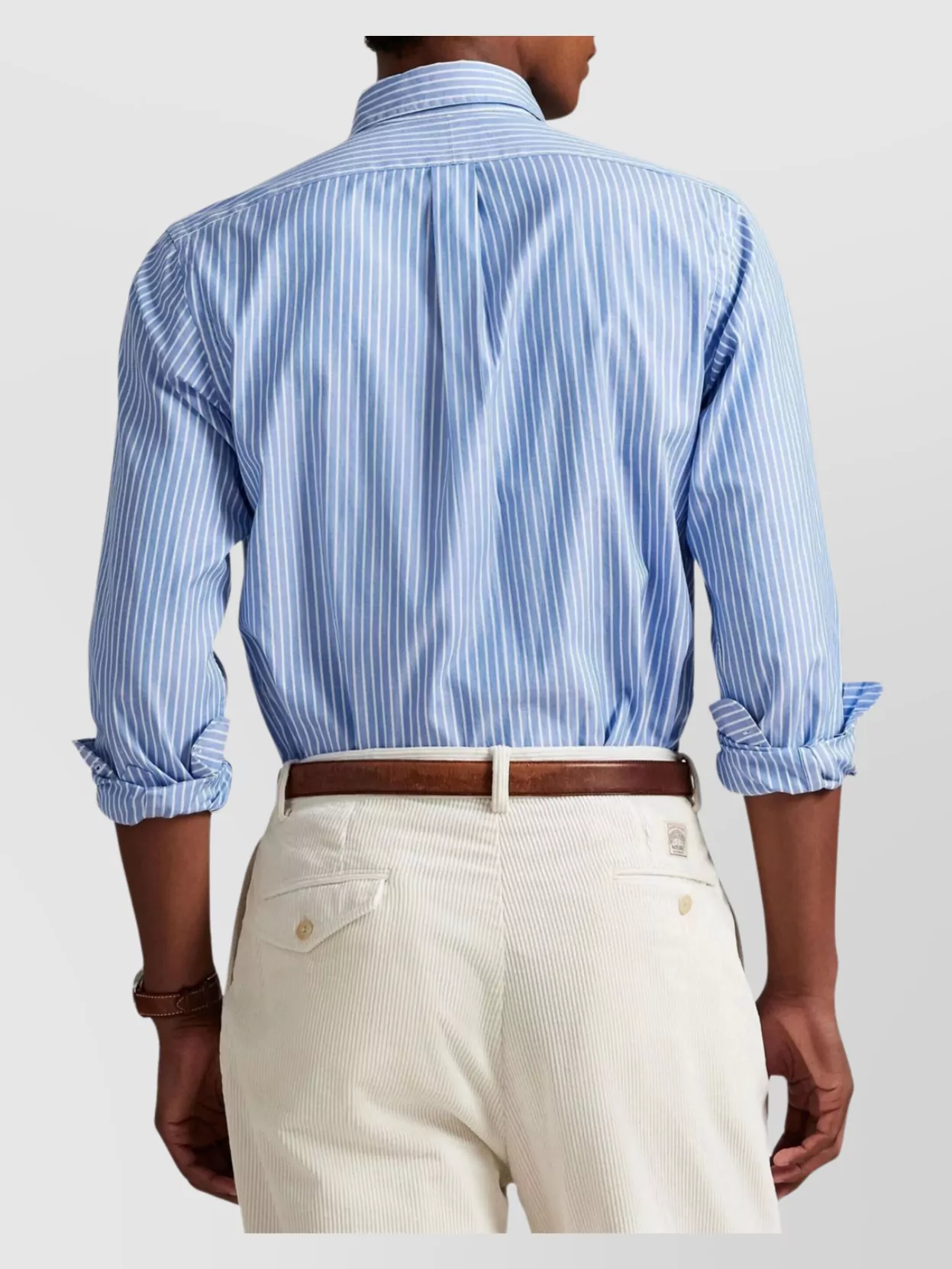 Ralph Lauren Striped Long Sleeve Shirt With Button-Down Collar