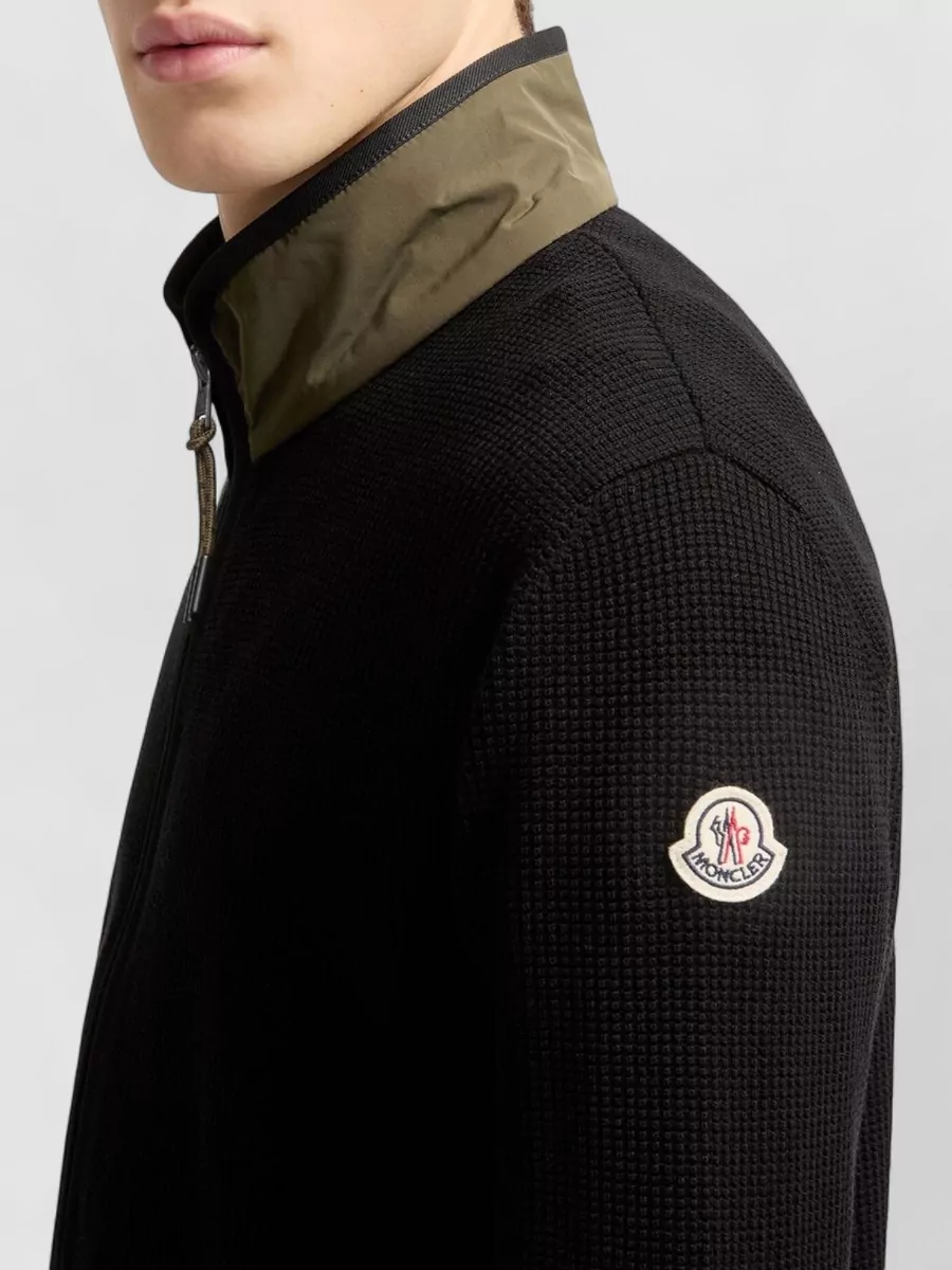 Moncler Cotton High-Neck Zip-Up Cardigan