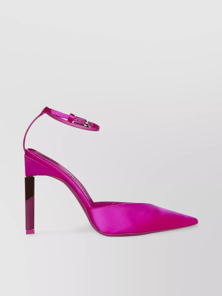 Shop Attico Perine 110mm Satin Heeled Sandals In Pink