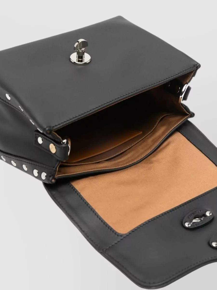 Zanellato Leather Studded Cross-Body Bag